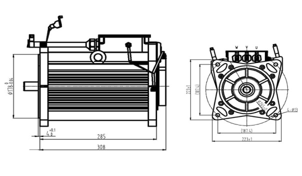 永磁同步电机TZQ180-15KW-144v