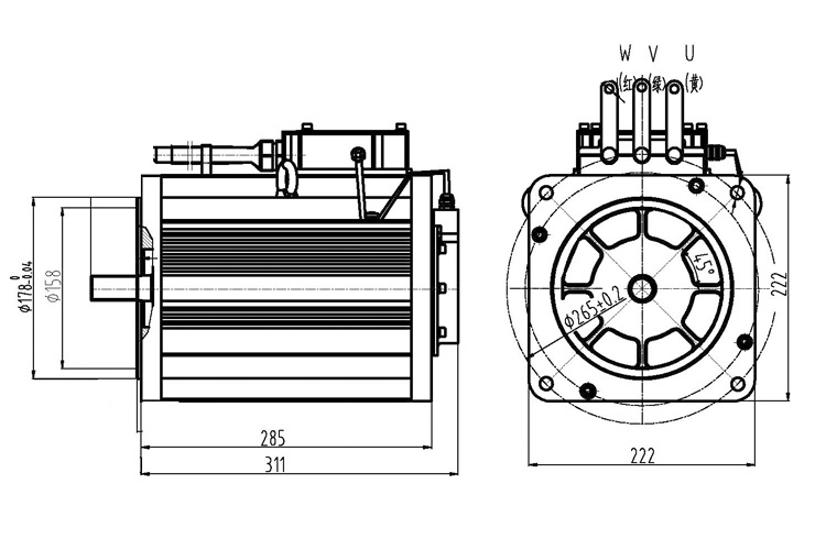 TZQ210-15KW-144V永磁同步电机